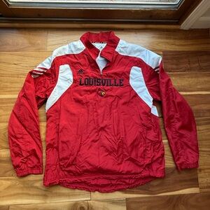 Adidas University of Louisville Cardinals Climaproof 1/4-ZipPullover Windbreaker